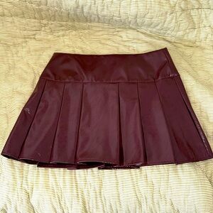 Cider Maroon Pleated Skirt as XL NWT